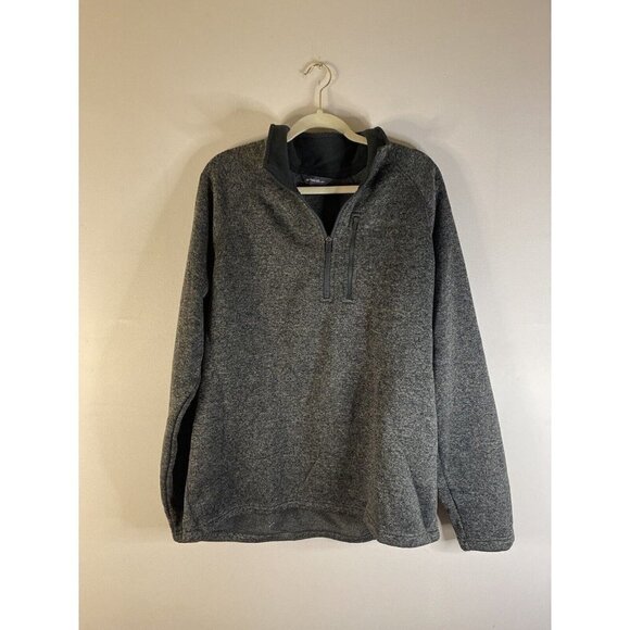 Eddie Bauer 1/4 Zip Pullover Fleece Jacket Gray Black Men’s Size XL - Picture 1 of 8